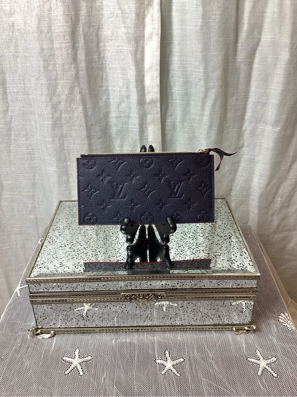Louis Vuitton Monogram Empreinte Zippered Insert- “Marine Rouge”